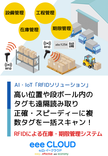 RFIDによる在庫・期限管理パッケージ 遠隔読取で複数タグを一括スキャン